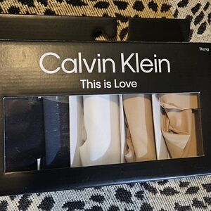 Calvin Klein 5pk small thong panties New in box